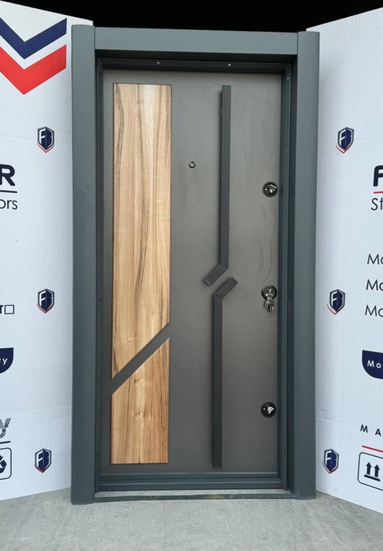 IreneBoat modern grey double security door