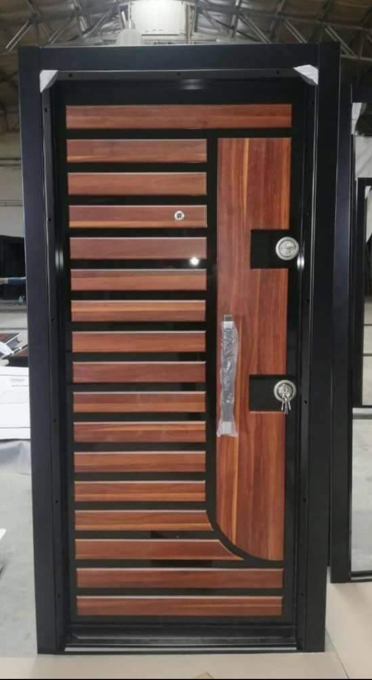 IreneBoat door with a wood-finish design